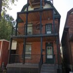 3 story composite deck with railing finished