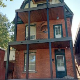 3 story composite deck without railing