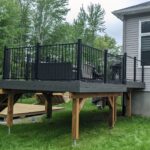 cabana earl grey composite deck with fortress rail back kanata