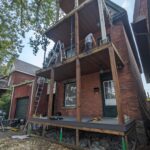 composite deck new column installation