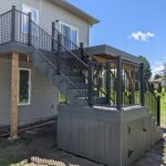 composite decking fortress railing deck rockwell side