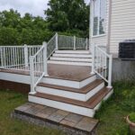 fiberon bungalow fortress white rail trex white fascia deck rain final