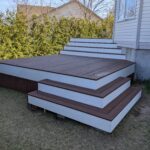 Fiberon bungalow trex white fascia deck no rail