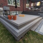 Fiberon cottage earl grey decking wrapping stair manotick
