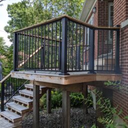 fortress black railing cedar drinkrail westborough final right