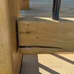 Old PT railing cracks manotick