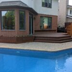 poolside IPE deck and planters oiled kanata