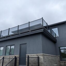 rooftop fortress framed glass railing
