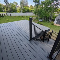 trex clam shell composite deck top rockland